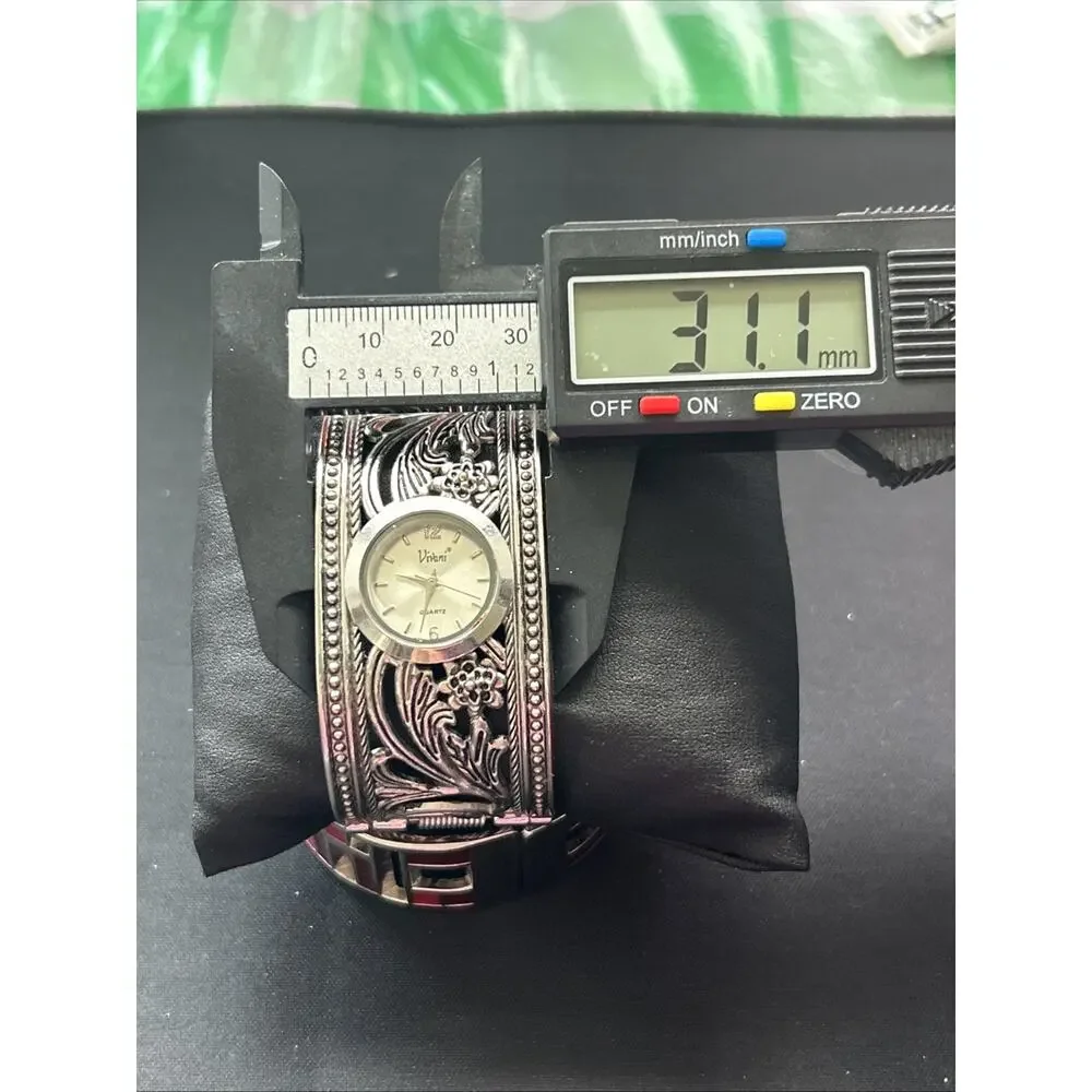 Vivani Silver Tone Women’s Bangle Watch